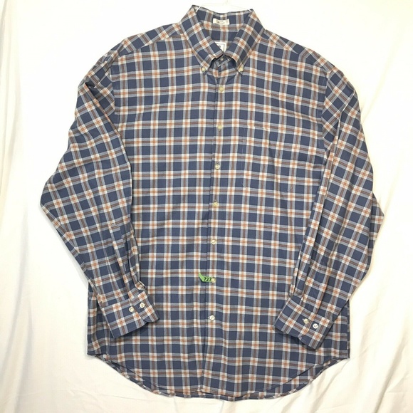 Peter Millar Other - Peter Millar Mens Large Blue Plaid L/S Button Down